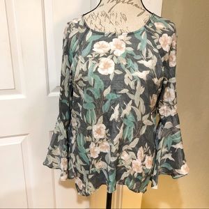 Lauren Conrad Tea Room Dream Floral Boho Top